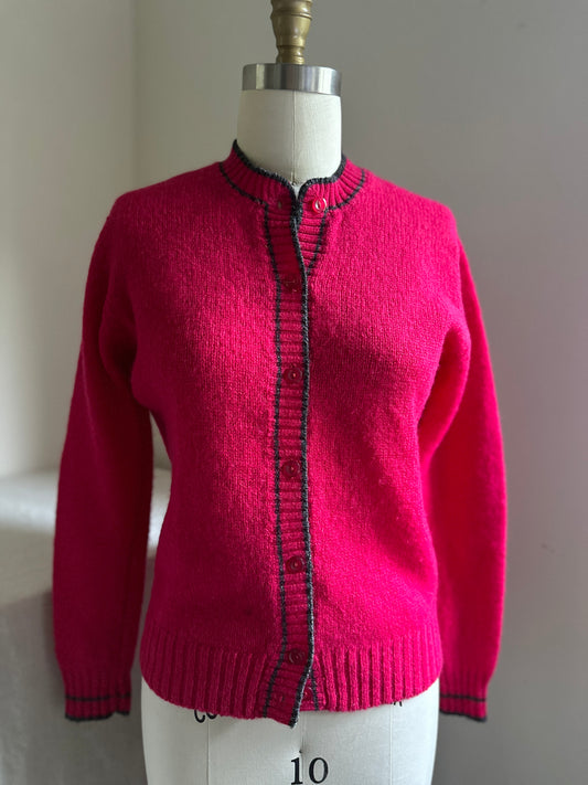 Hot Pink Braemar International Cardigan