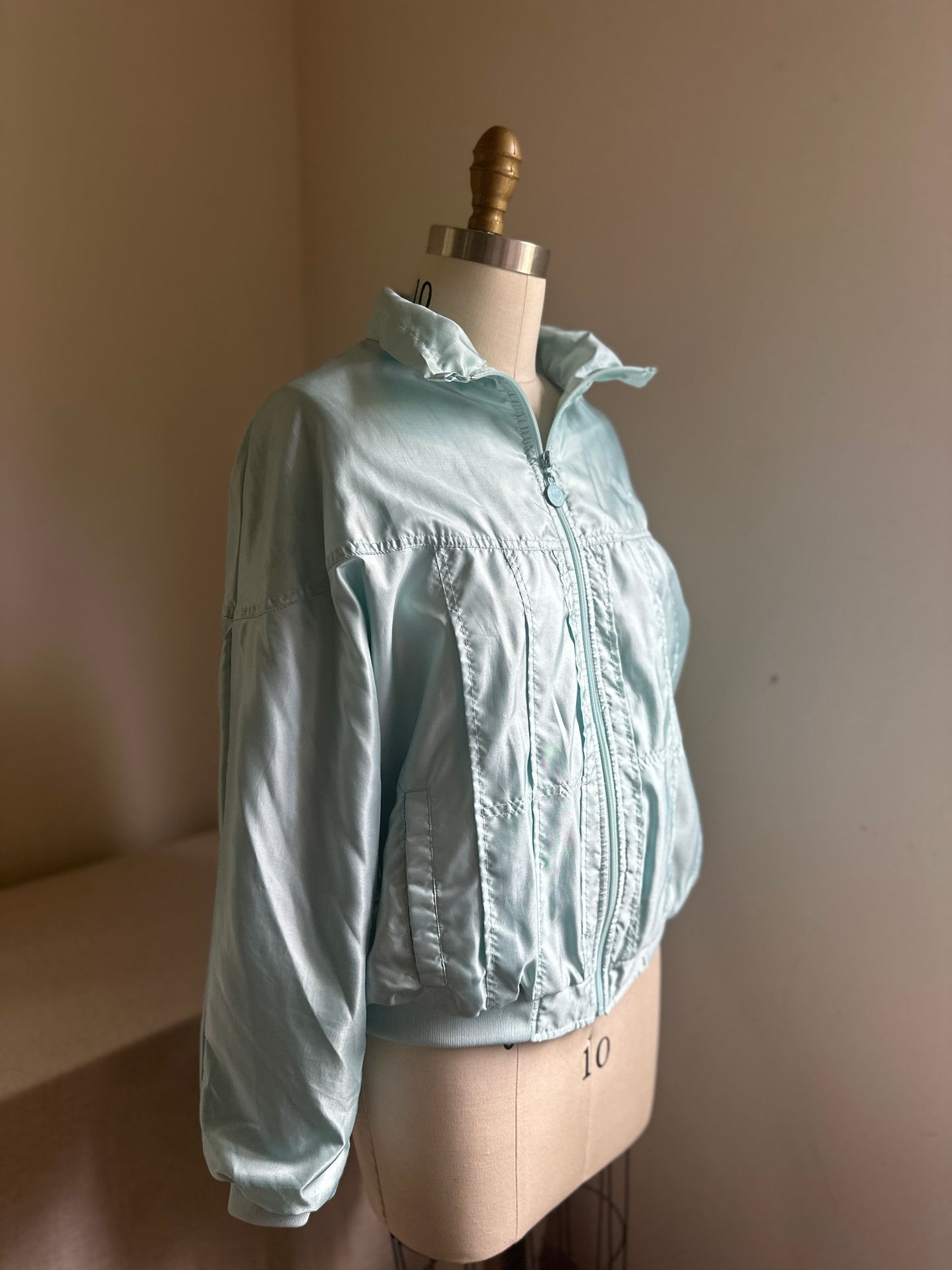 90's Adidas Baby Blue Windbreaker Jacket