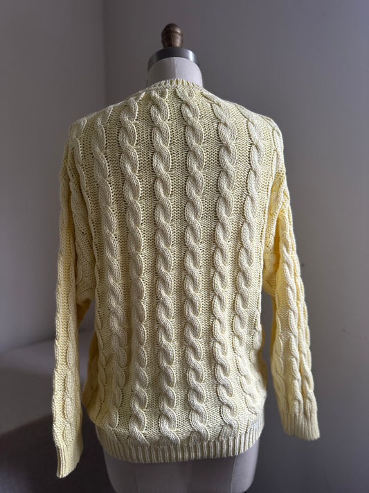 Benetton Yellow Crew Neck Sweater