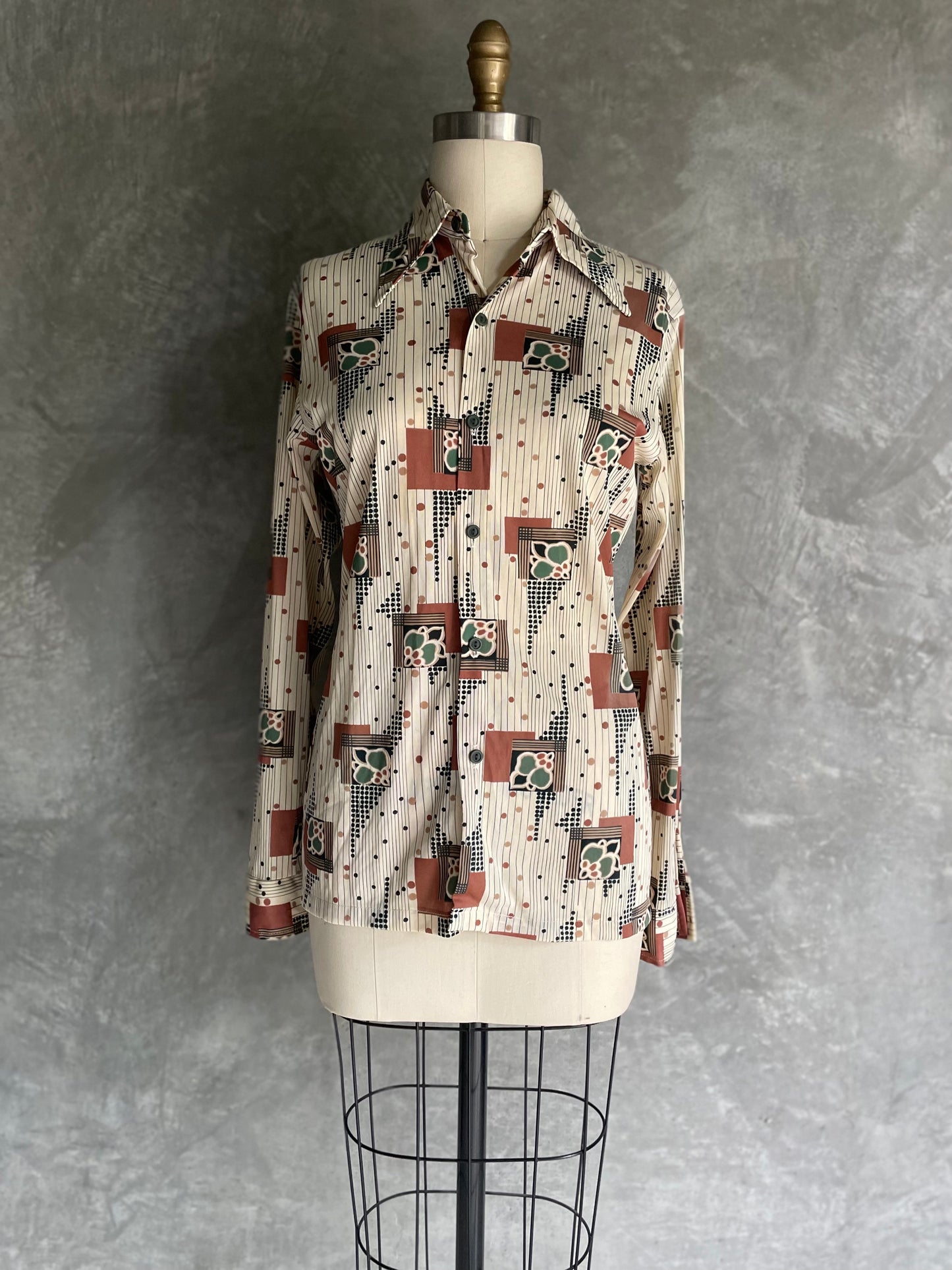 Abstract Jazzy Button-Down