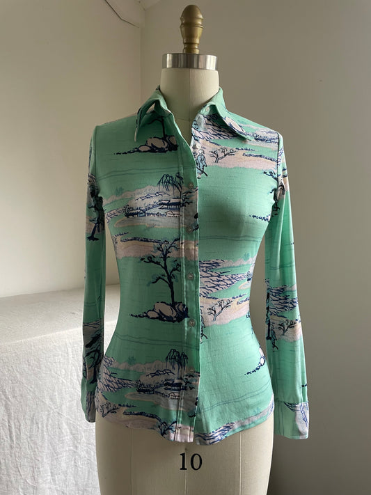 70s Hawaiian Countryside Shirt