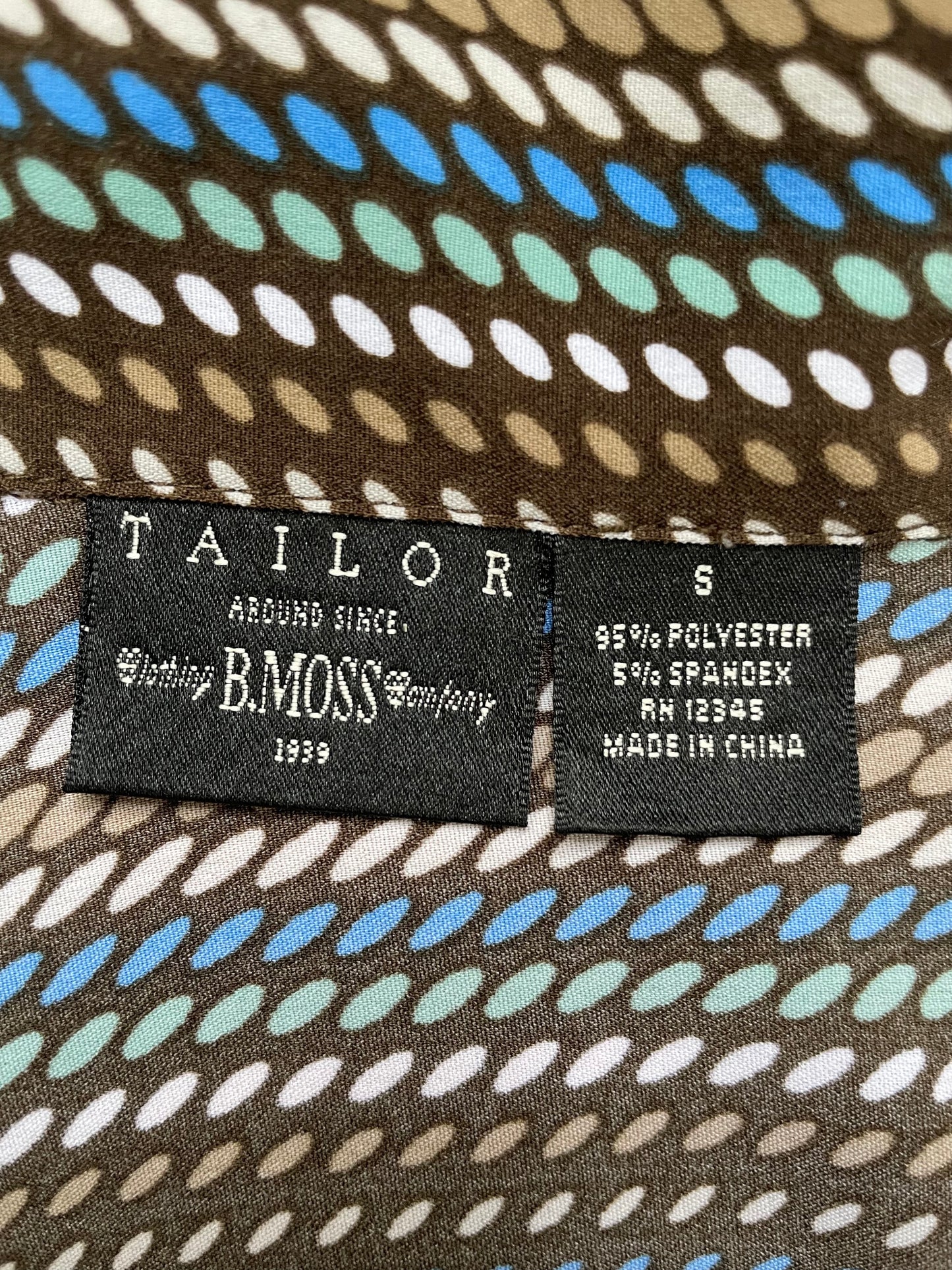 Brown Dot Retro Work Shirt