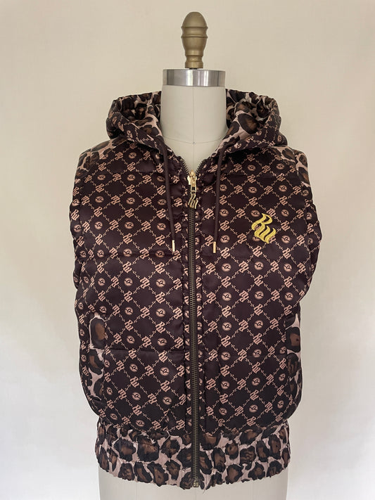 Glam Cheetah Puffy Vest