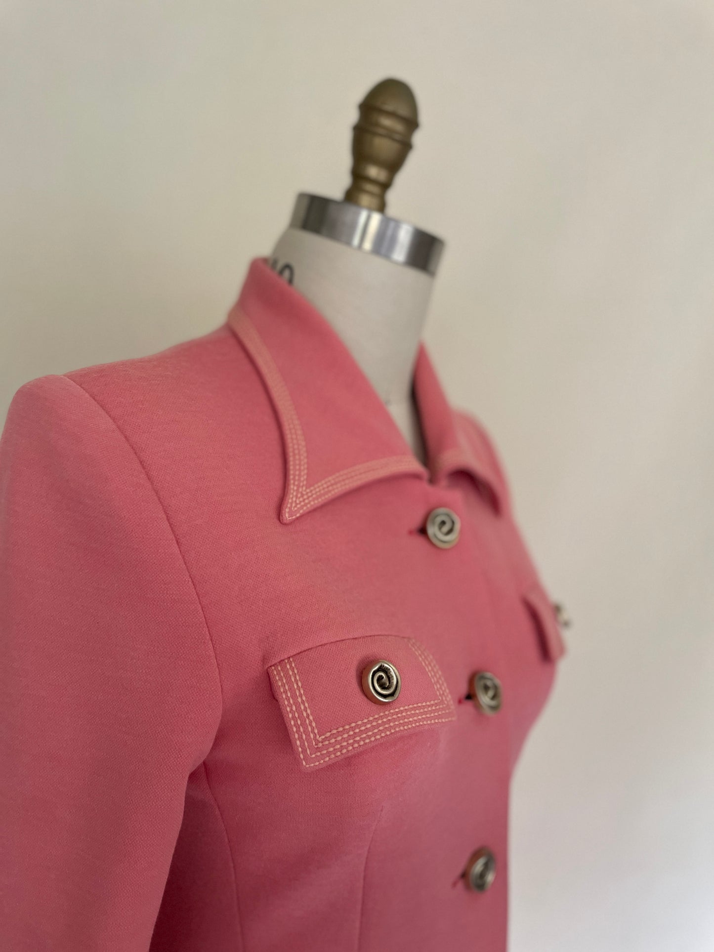 Pink button up blazer