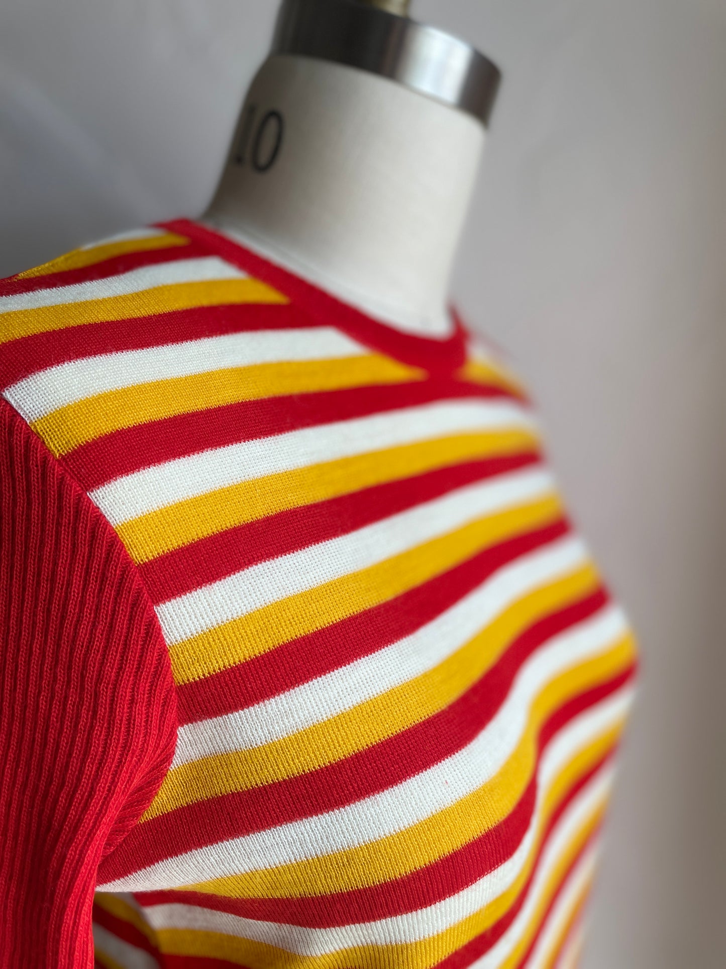 Red & Yellow Wool Ronald McDonald Crewneck Sweater