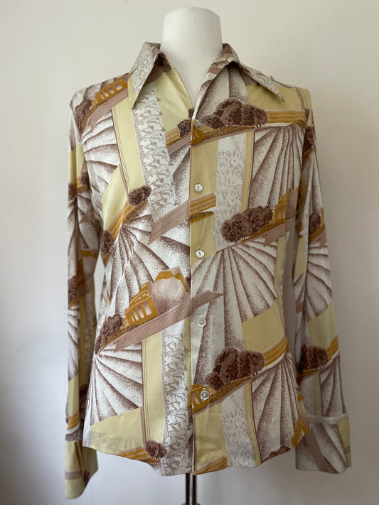 Victory Sunrise Satin Disco Shirt