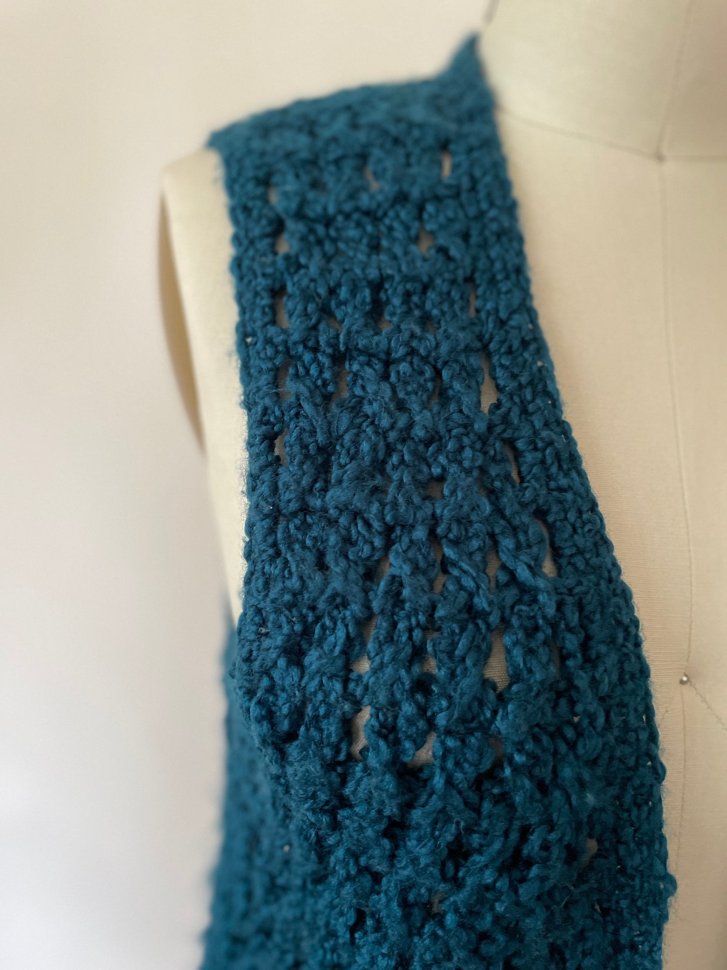 Teal Crochet Vest