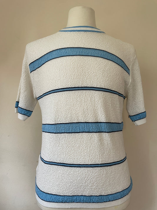 Polyester Stripe Short Sleeve