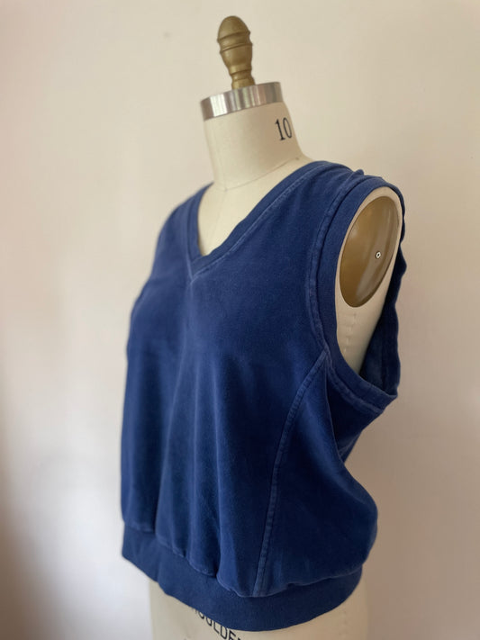 Boxy Velour Vest