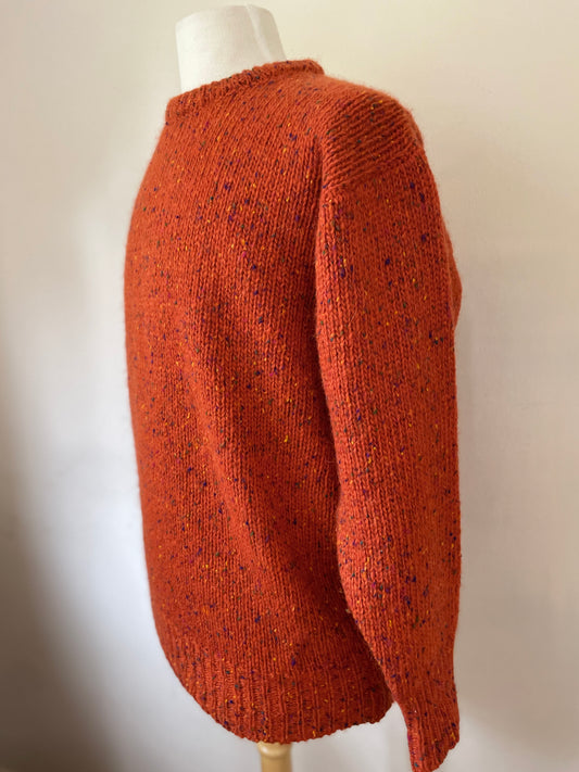 Scottish Wool Pumpkin Spice Chunky Sweater