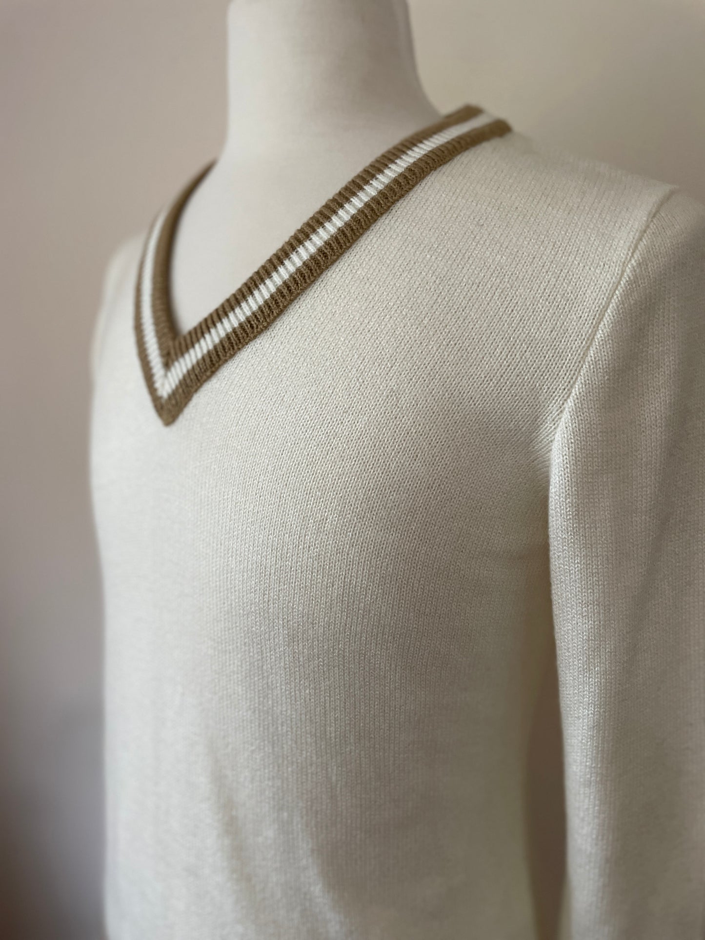 Classic V-Neck Tennis Sweater