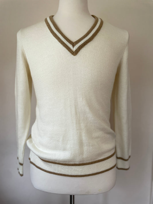 Classic V-Neck Tennis Sweater