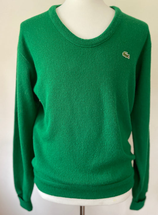 Izod Lacoste Rounded Neck Kelly Green Sweater