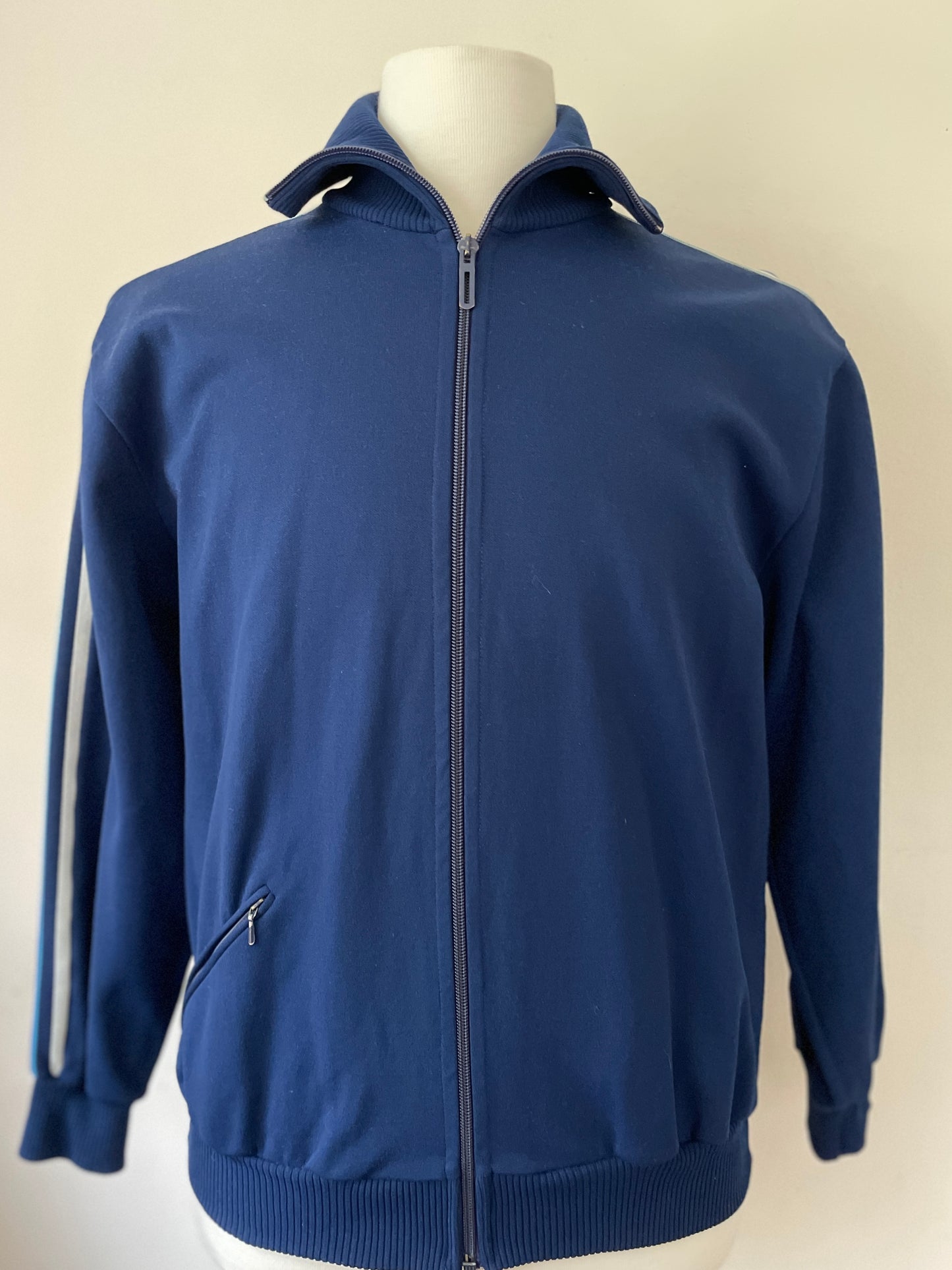 Striped High Collared Track Jacket