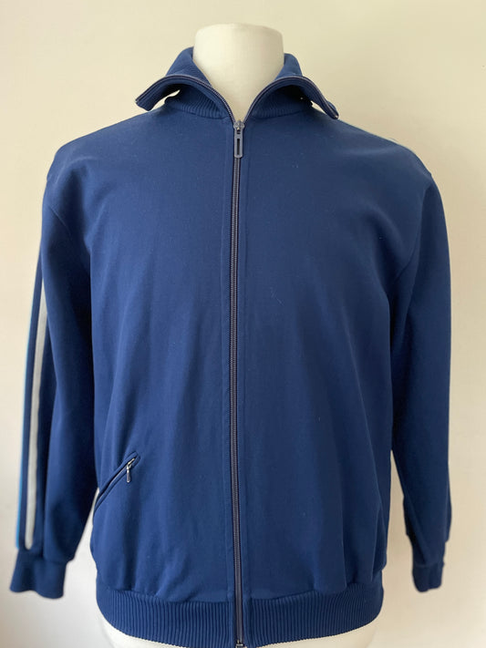 Striped High Collared Track Jacket