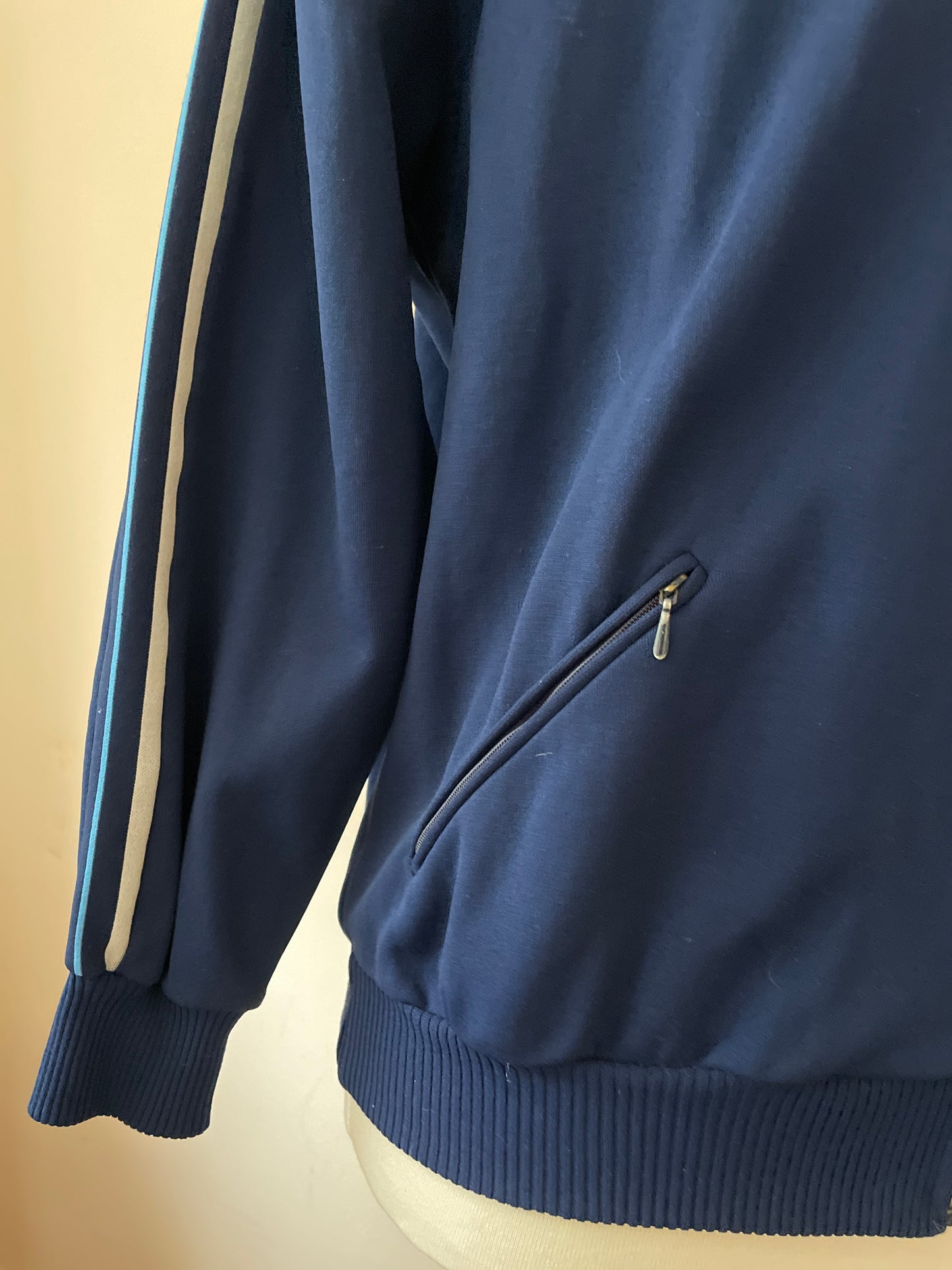 Striped High Collared Track Jacket