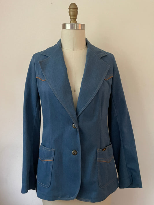 70s Lee Denim Western Blazer
