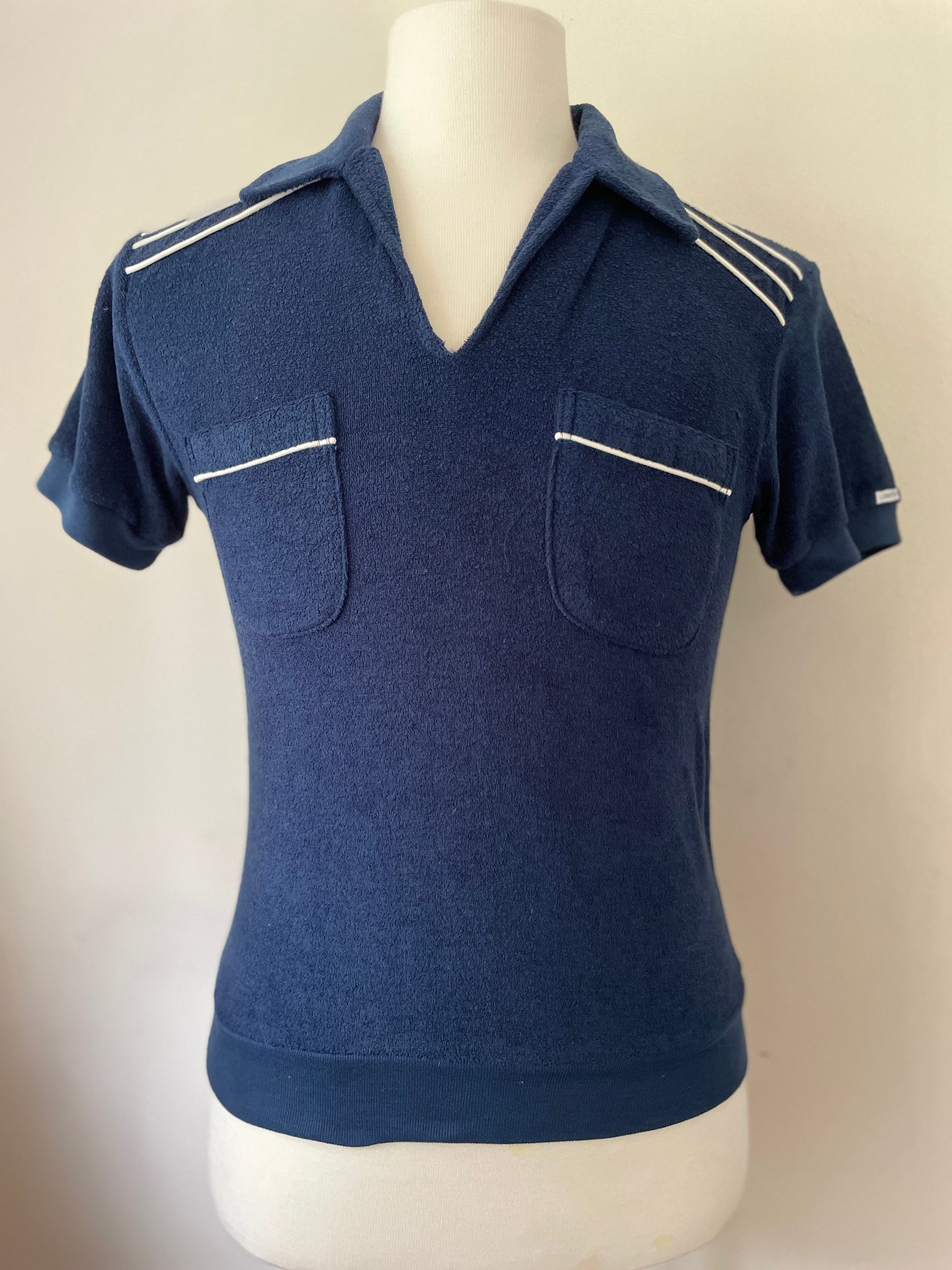 Terry Cloth V-Neck