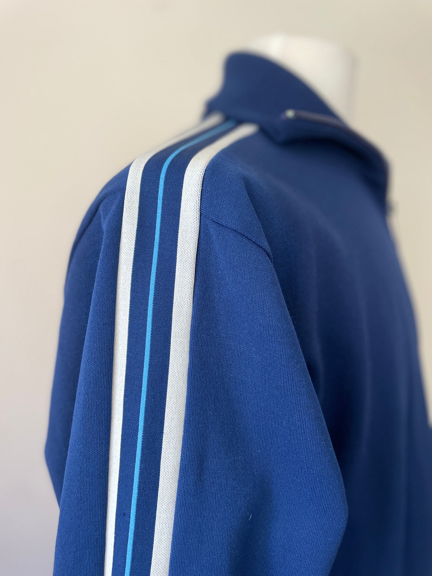 Striped High Collared Track Jacket
