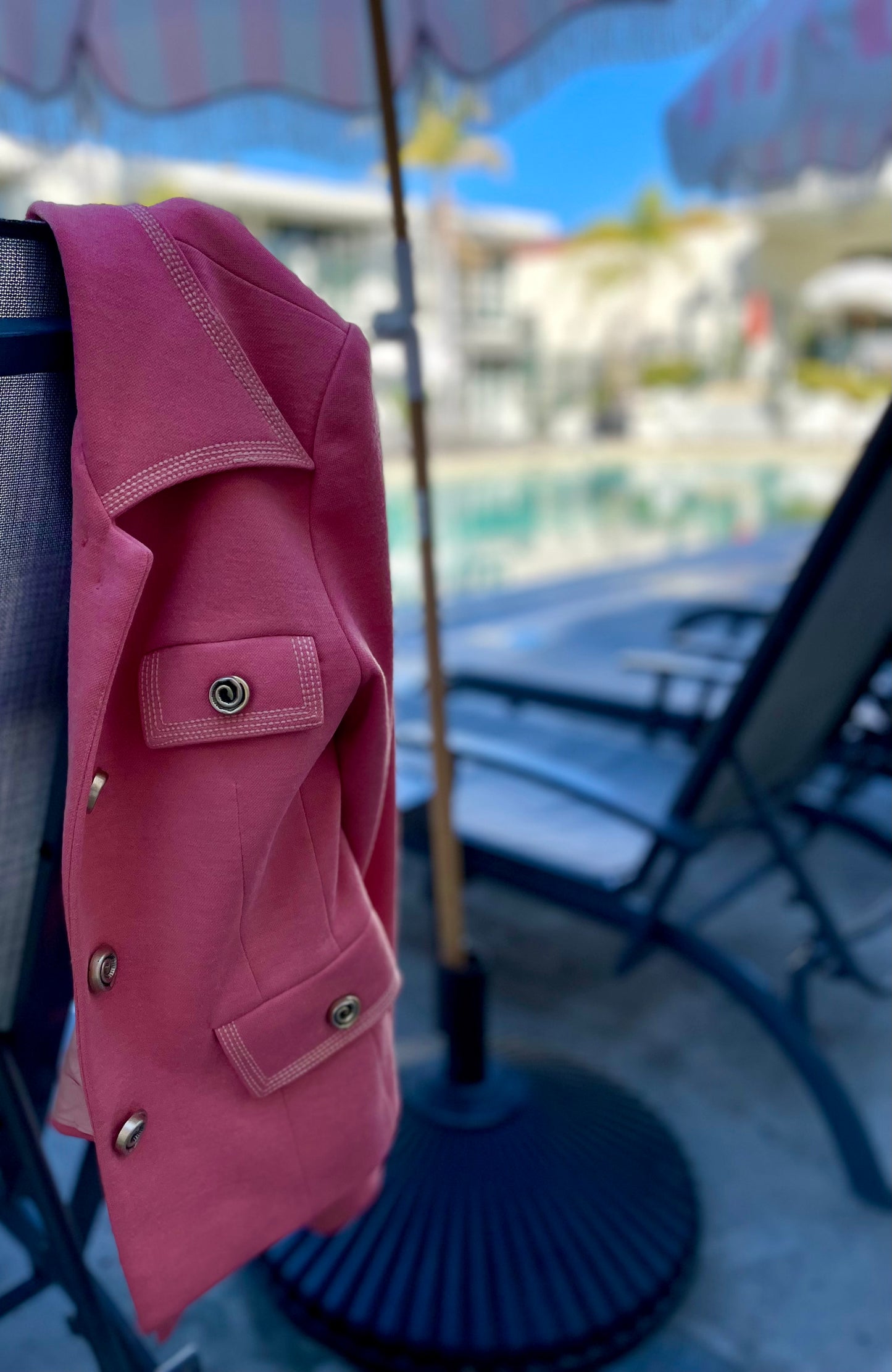 Pink button up blazer