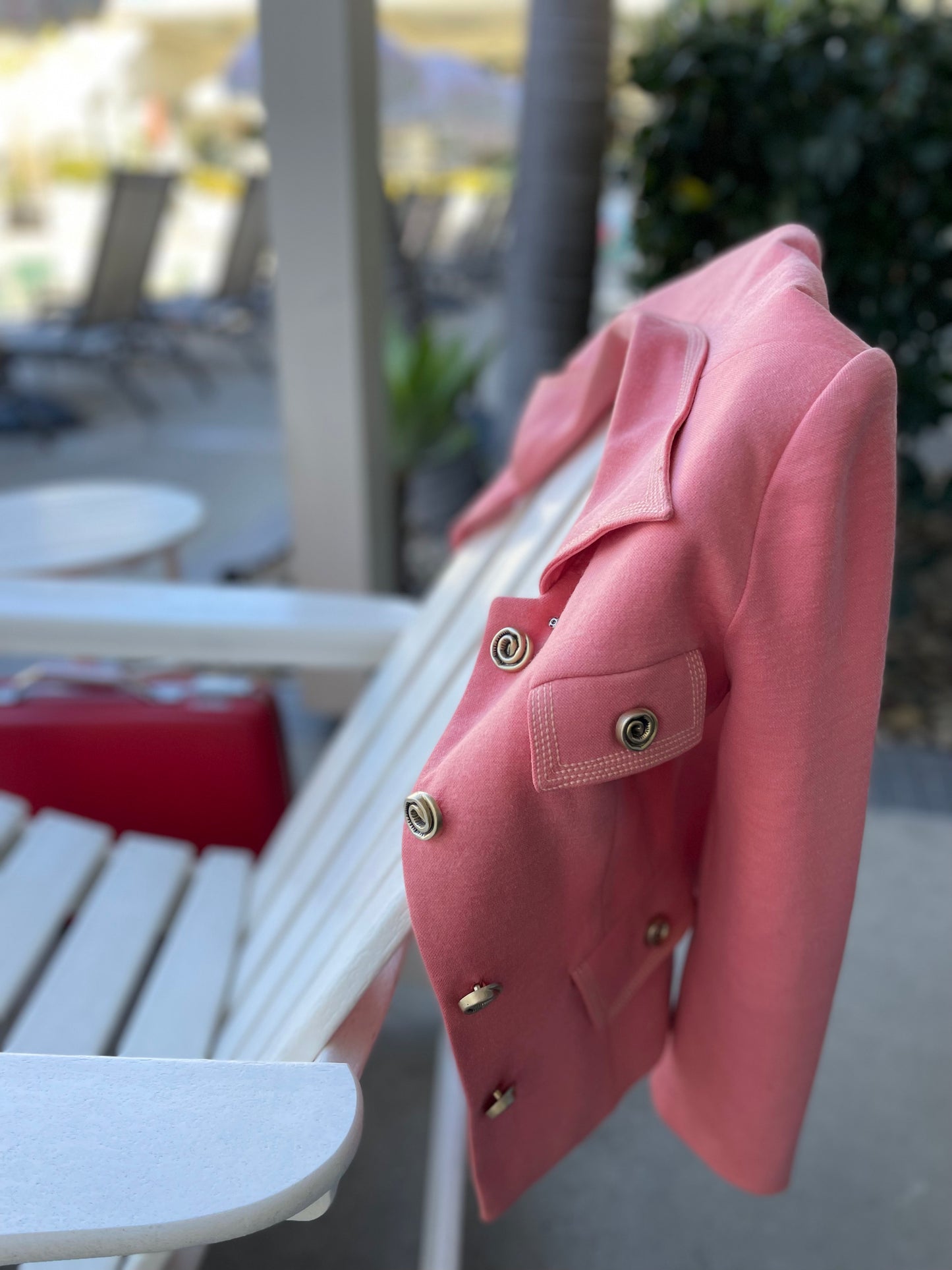 Pink button up blazer